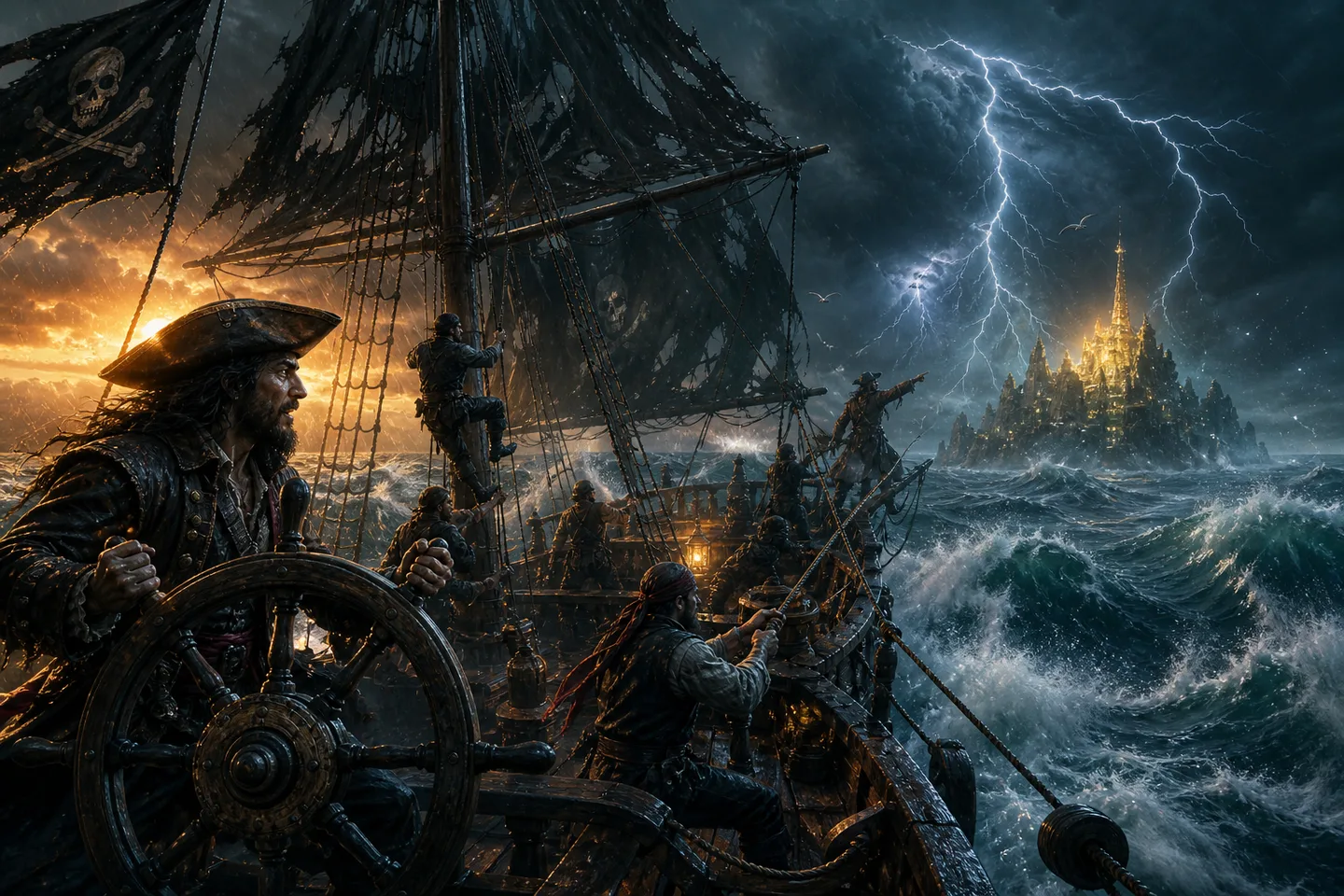 Pirates of the Caribbean theme artwork
